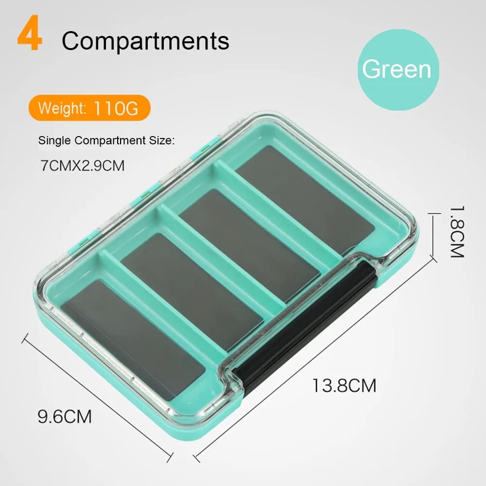 Magnetic Fishing Equipment Plastic Box, Fishing Accessories, 4/8/12 Parts, Portable Fishing Mesh Case