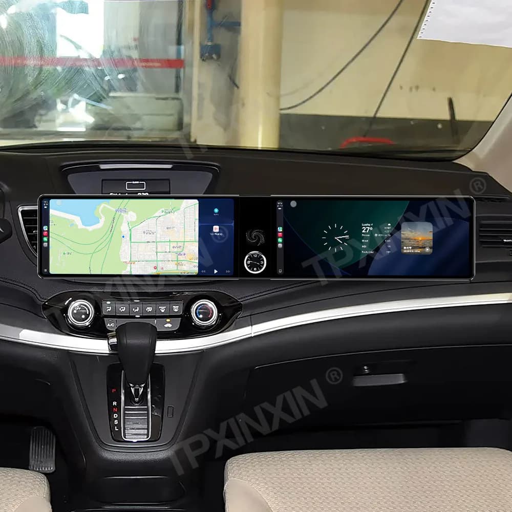 For Honda CR-V 2012-2016 CRV Android Auto Carplay Car Radio Stereo Passenger Entertainment Player 8+128GB DSP 24.6" Dual Screen