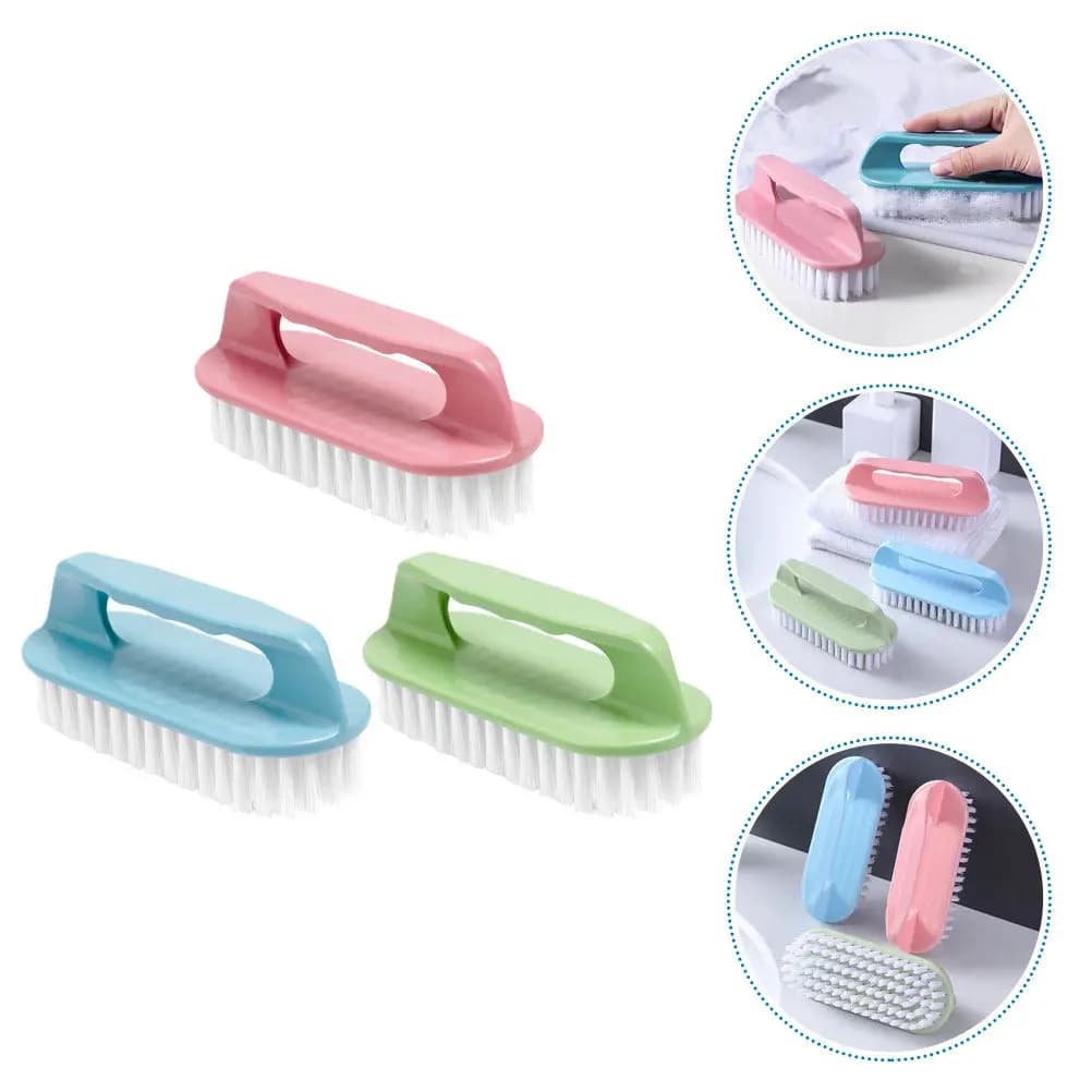 Set di 3 Spazzole Morbide per Pulizia Scarpe, Spazzola in PP per Lavaggio Vestiti e Scarpe, Multiuso Portatile per Casa