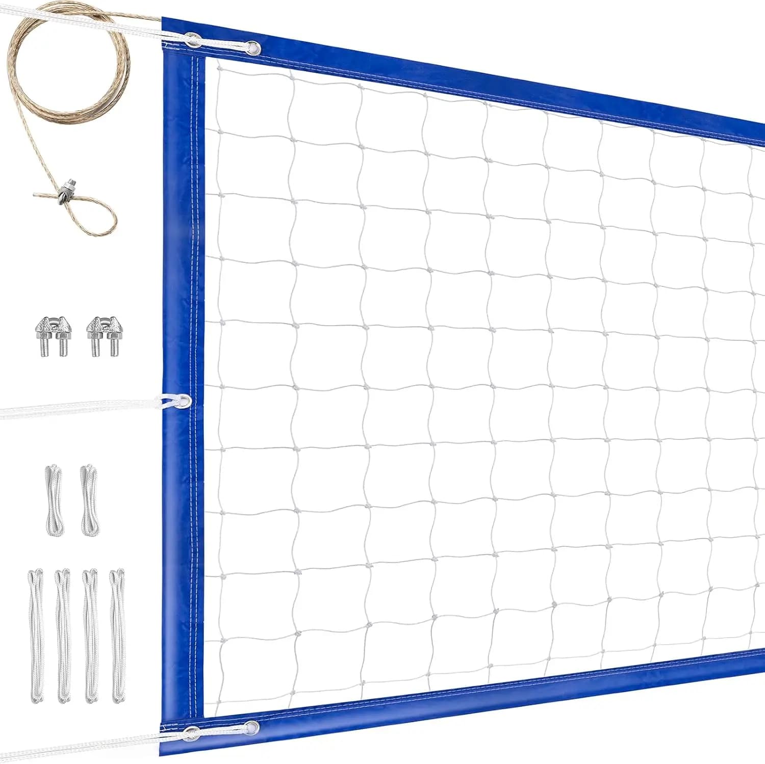 Outdoor Volley Net Resistant with Stainless Steel Cable, Suitable for All weather conditions, Regulatory Size 32x3FT