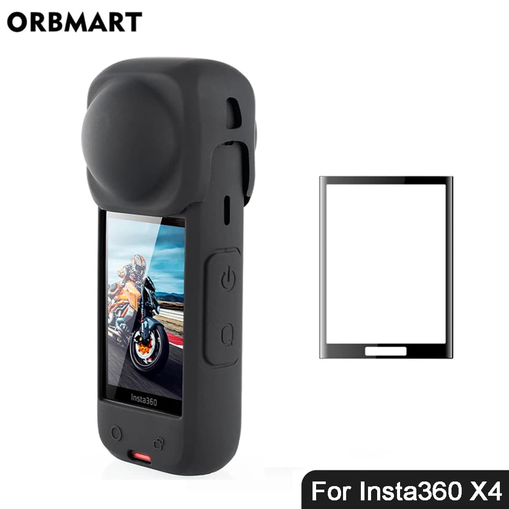 Pellicola protettiva morbida per protezione schermo curva per Insta360 X4 Custodia in silicone Copriobiettivo per accessori Insta 360 X4