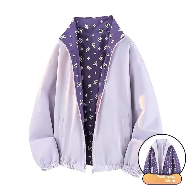 Jack Transoceanic Double-Sided Wear Sports Jacket Loose Fit Stand Collar Long Sleeve Men's Spring High Street Retro Coat
