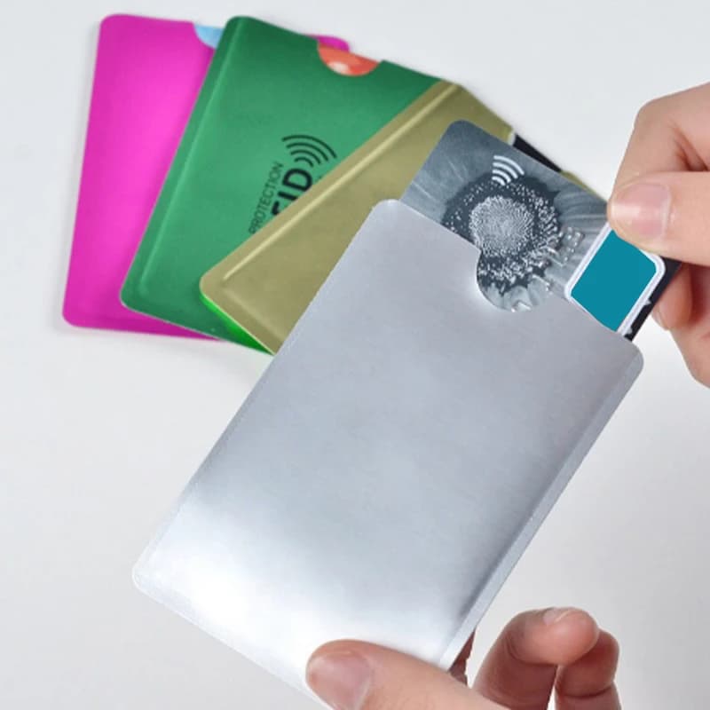 10pcs Anti-Scan Card RFID Blocking Card Protector Anti-magnetic Aluminum Foil Portable Credit Bank Card Holder Passport Cover