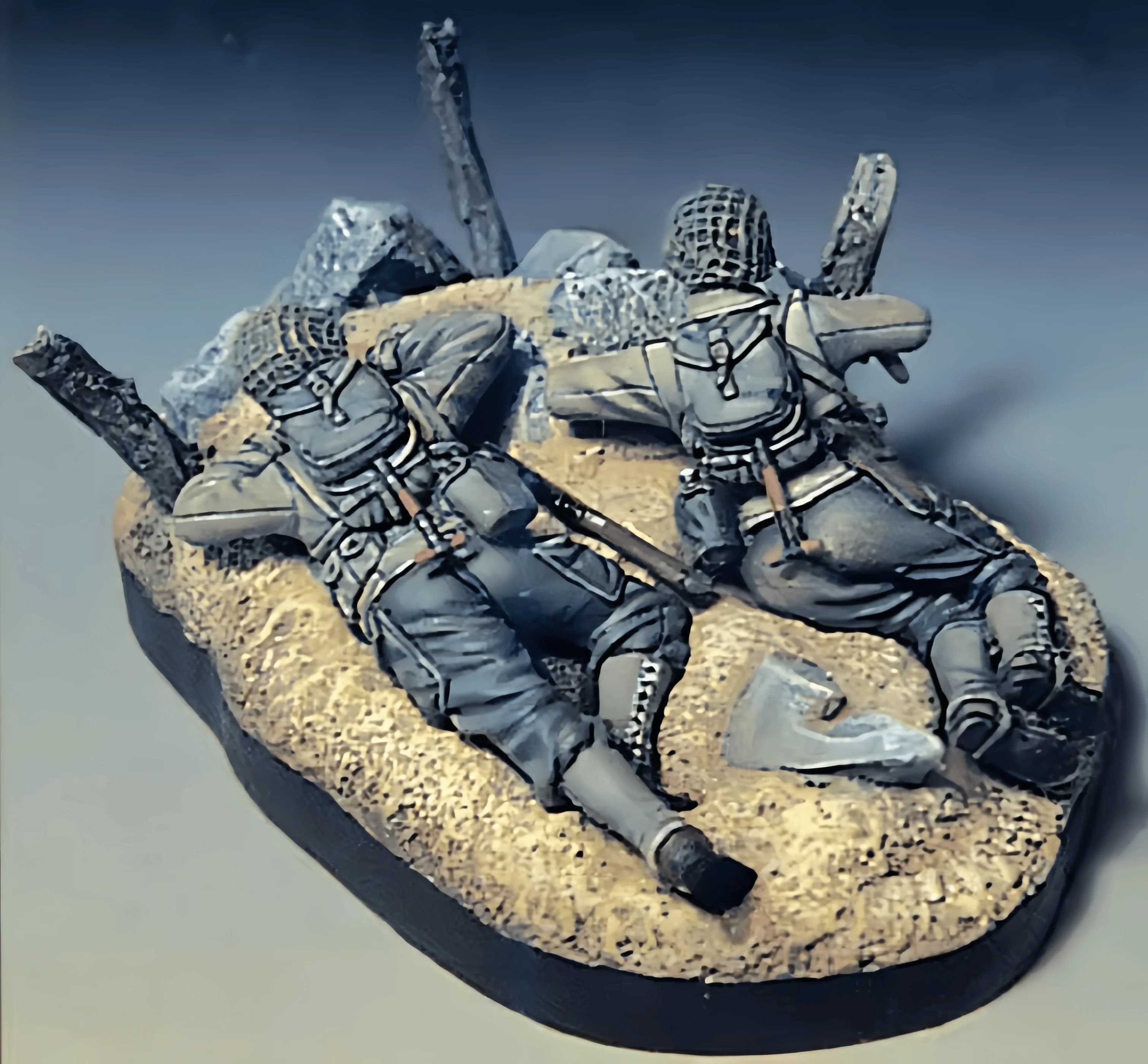 Kit di montaggio modello in resina fusa 1/35, GK, due soldati americani, non verniciati (inclusa piattaforma)