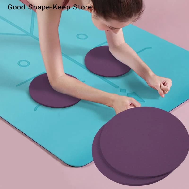 Set of two thick knee pads for yoga and pilates, extra cushioning for knees, elbows, wrists, hands and head