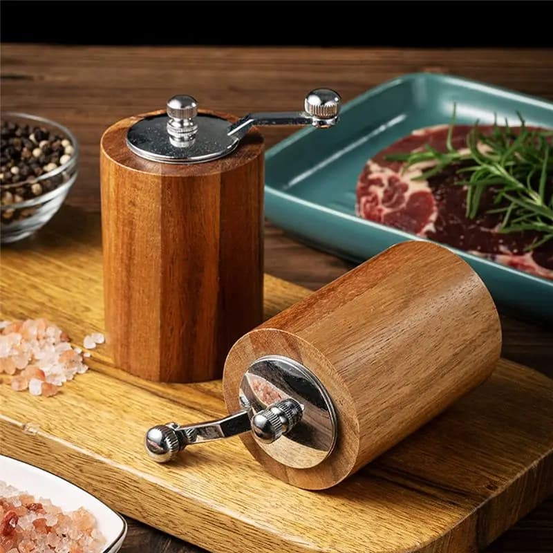 ABUN Hand Pepper for Grinder Kitchen Manual Peppercorns Black Pepper Mill Household Sea Salt Pepper Grinding Bottle Set