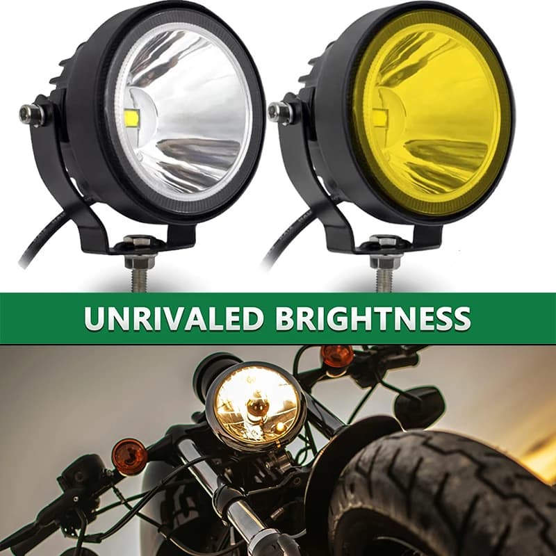 Universal Motorcycle LED Fog Light 20W 6000LM Spotlight FloodLight Headlight Auxiliary Lights Driving Fog Lamp Moto HeadLamps