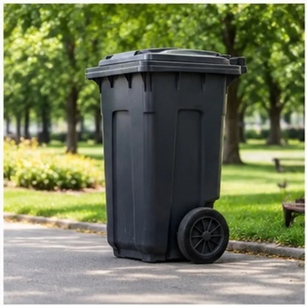 2 Pcs Garbage Can with Wheels Trash Replacement Bathroom Outdoor Trashcan