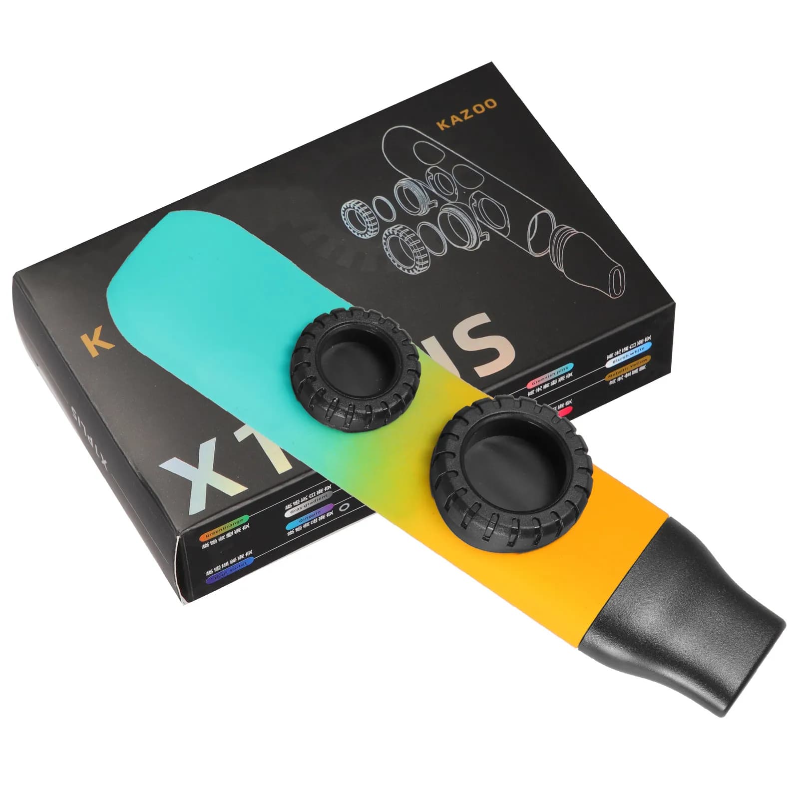 Set di 1 Kazoo Professionale con Tono Regolabile, Strumento Musicale Portatile, Accessorio per Chitarra e Ukulele, Leggero, per Bambini