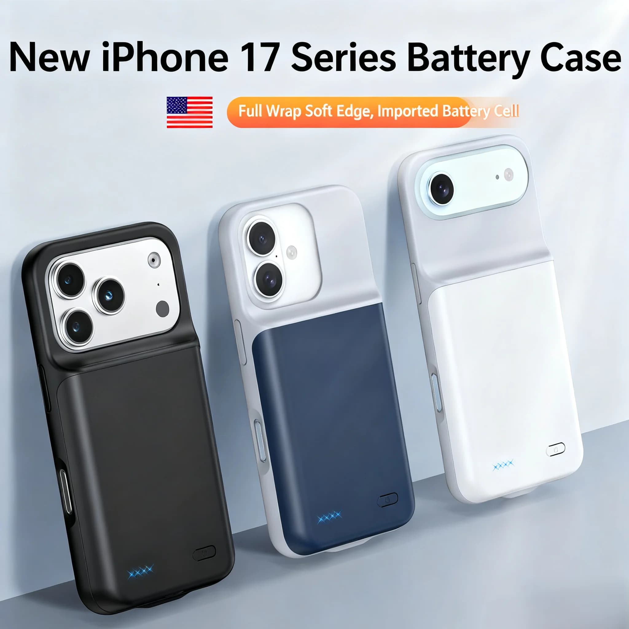 Custodia per batteria caricabatteria per telefono 6800mAh per iPhone 17 16 15 14 13 12 11 Pro Max XR batteria esterna copertura di ricarica Powerbank portatile