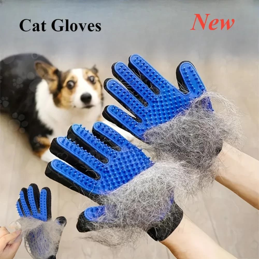 Guanti per depilazione animali domestici Pettine per toelettatura cani Gatti e massaggi per cani Prodotti per la pulizia e la bellezza del bagno Guanti per fare il bagno a casa del cane