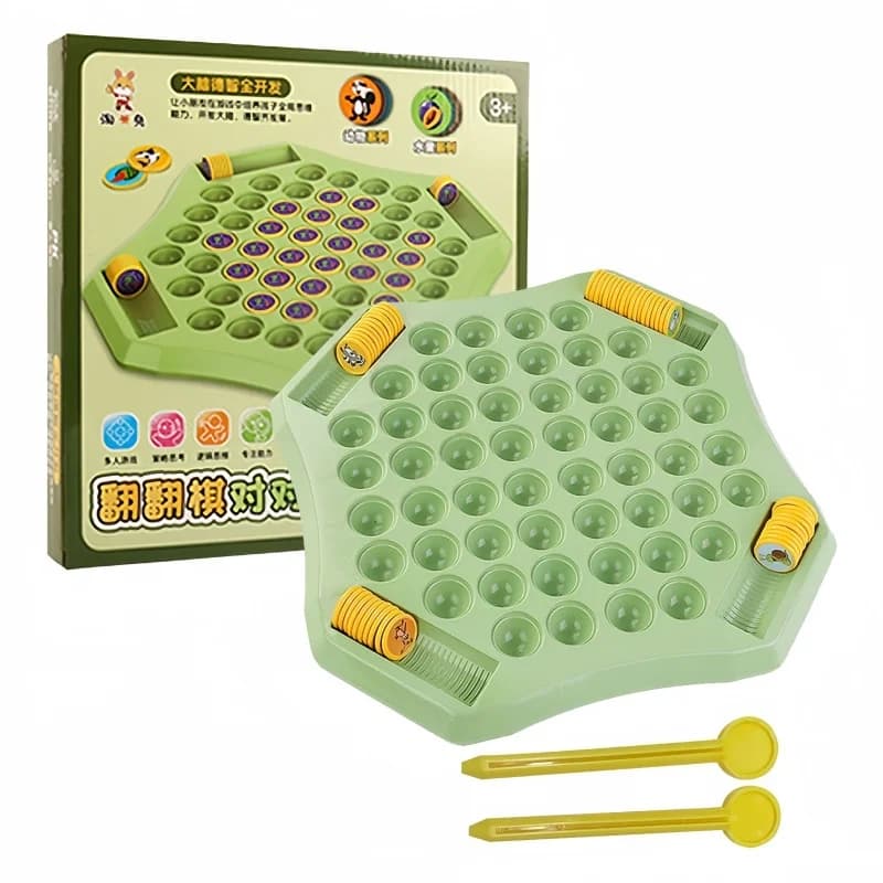 Animale/Frutta Flip Scacchi Gioco interattivo genitore-figlio Gioco di scacchi di memoria Cartoon Pensiero logico Scacchi di apprendimento cognitivo degli animali