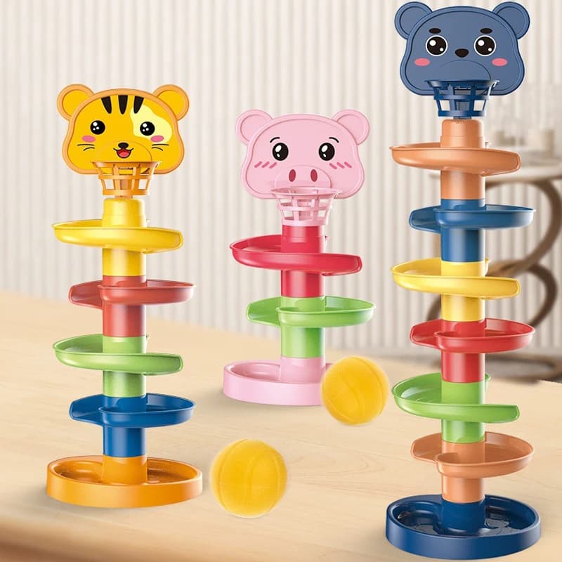 Giocattoli Montessori Bambino 0 12 24 36 Mesi Pista Palla Rotolante Push Pop Palla Scorrevole Prima Educazione Giocattoli Per I Bambini Bambini Sensoriali