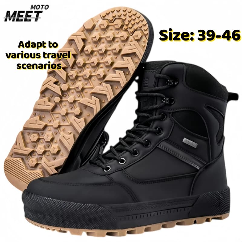 Men's Tactical Ankle Boots Waterproof Outdoor Hiking Work Shoes, Non-slip TPR Sole Desert Boots for Climbing & Daily Working