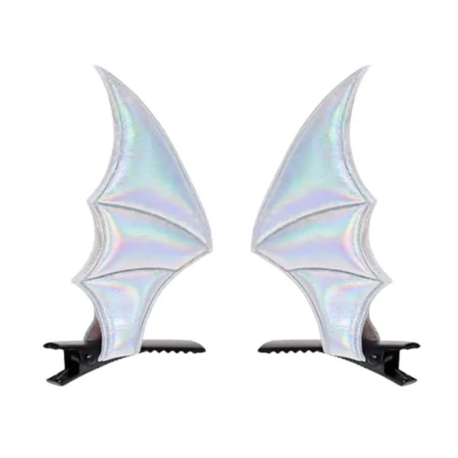 Halloween Bat Wings Hair Clips 4Pcs Horror Devil Goth Ear Hairpins Hair Barrettes Accessories for Women Adults Props Party Cosp