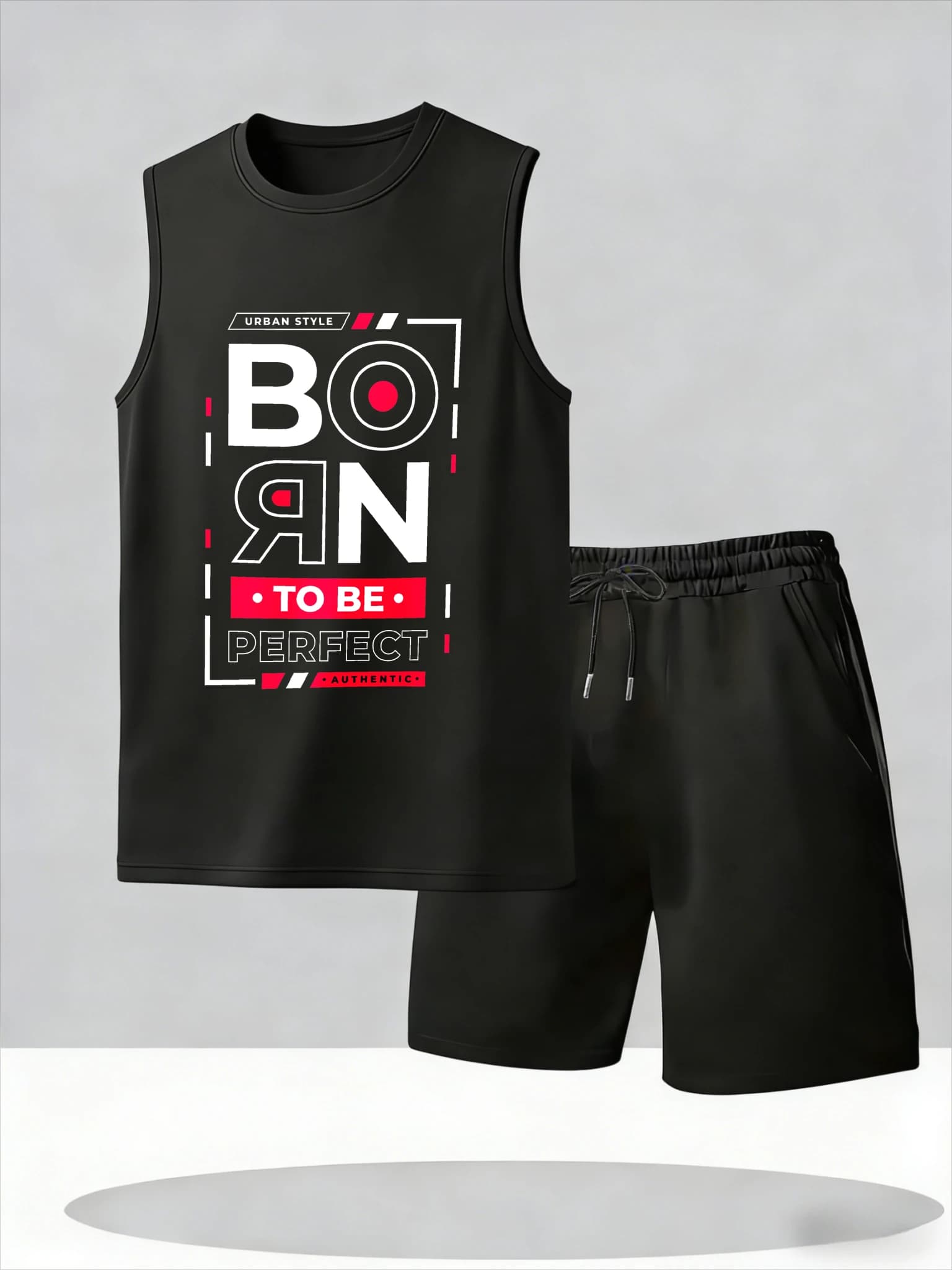Completo da Uomo Canotta e Pantaloncini 2026 Estivo Sottile Asciugatura Rapida Girocollo da Spiaggia 2 Pezzi Traspirante Sportivo Oversize