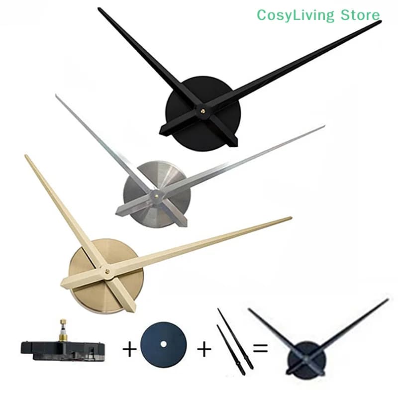 1 set 3D wall clock simple DIY big quartz hand clock accessories for hands brand new modern home decoration