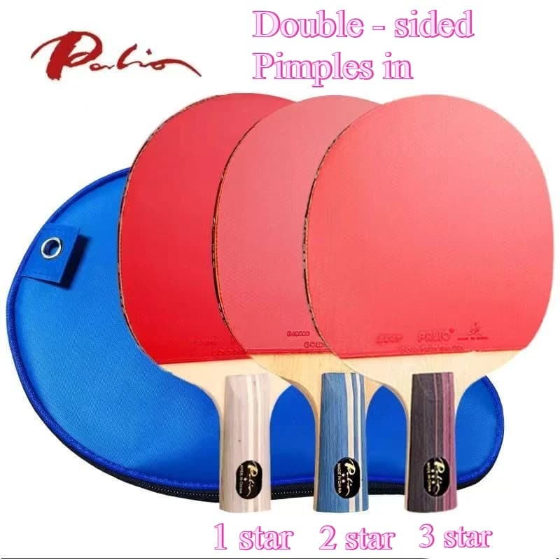 Racchette da ping pong Palio 1 stella/2 stelle/3 stelle/overgente 5+2 racchetta da ping pong in carbonio con brufoli in gomme per principianti