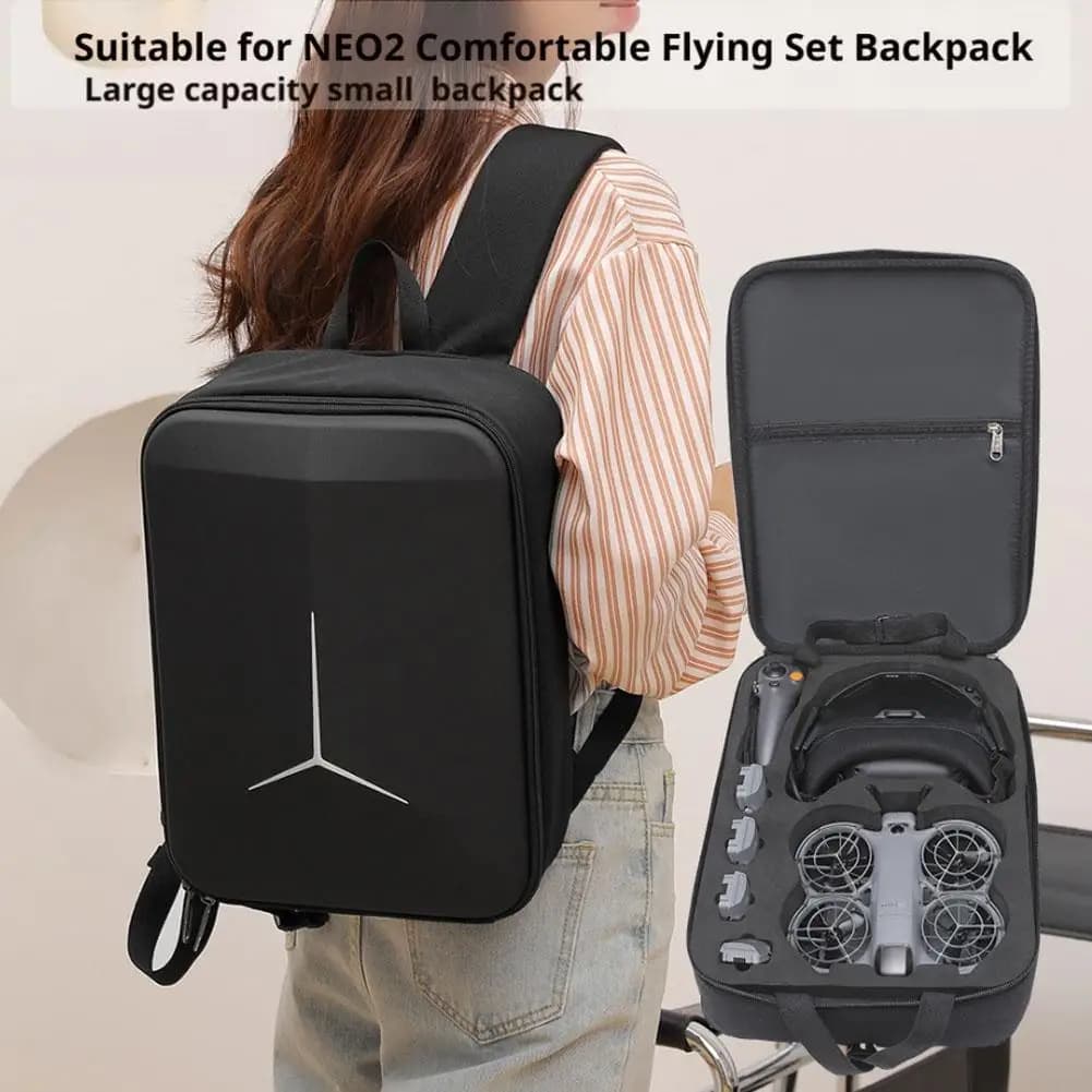 Borsa Protettiva con Sensore di Movimento per dji NEO2, Zaino Rigido Portatile Nero, Accessorio Protettivo da Viaggio Imbottito