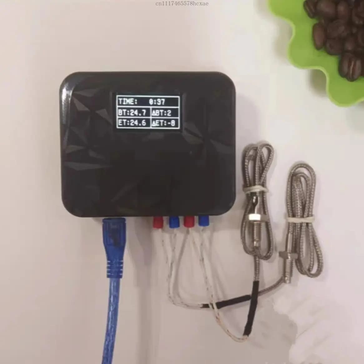 Bluetooth Thermometer Displays The Baking Beans, Coffee Beans, Real-time BTET Curves of The Intelligent Dual-channel System.