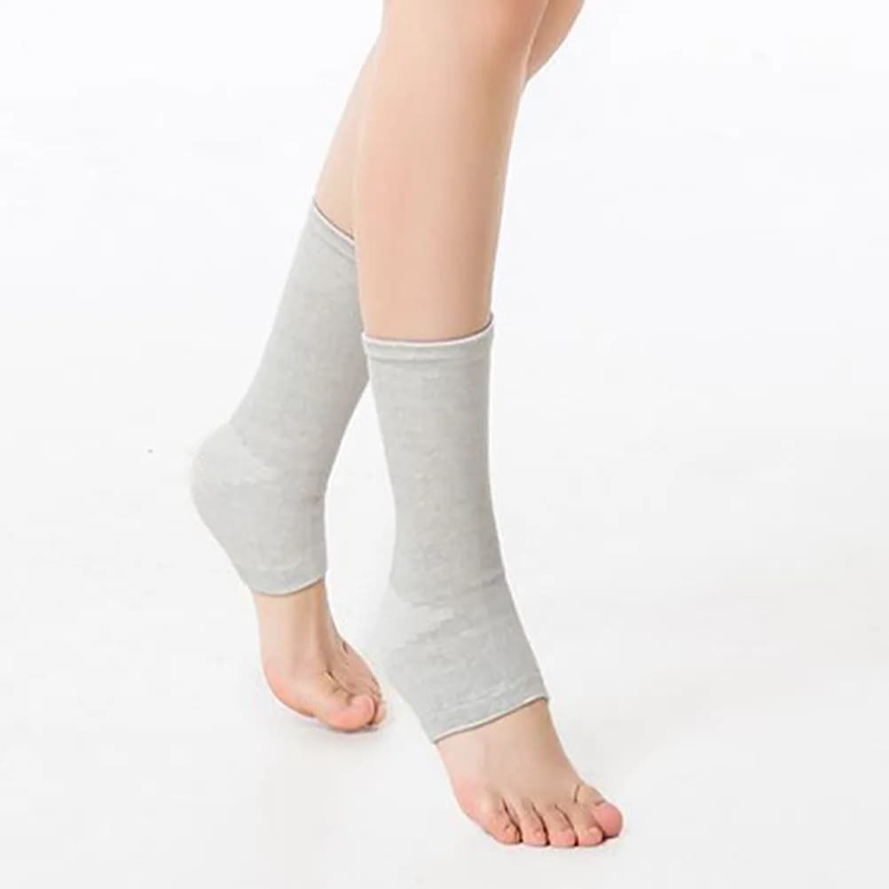 1 Paio di Supporti per Caviglie Grigi, Design a Mezza Caviglia, Stabili, Traspiranti, Elastici, Protezione per Sport e Fitness
