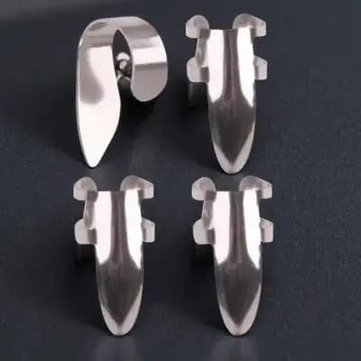 1Set Adjustable Stainless Steel Thumb Pick Plectrum for Guitar Banjo Fingerstyle Playing Comfortable Secure Fit Full Tone Sound