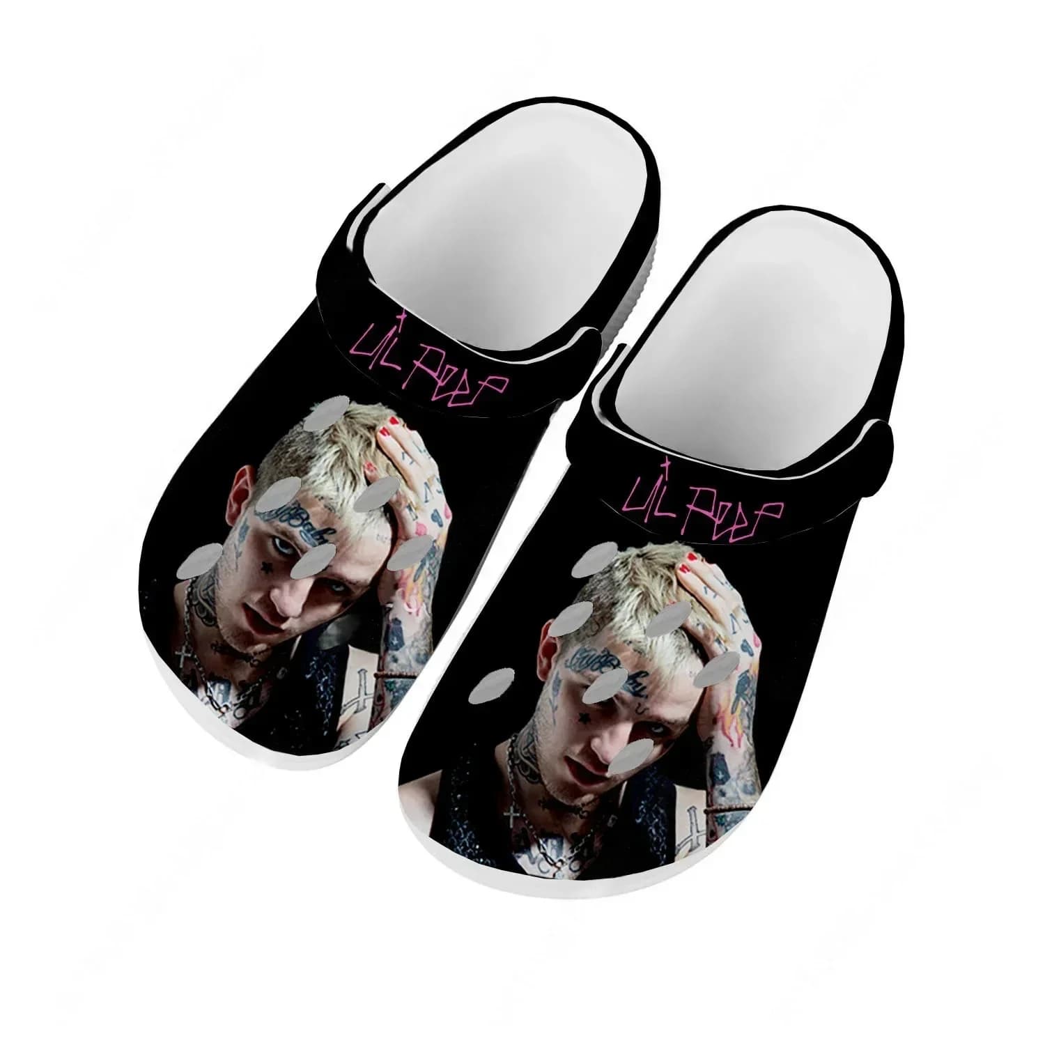 Lil Peep Water Shoes for Men and Women, Comfortable and Fashionable, Home and Garden Shoes, Custom Sandals, Breathable slippers with Beach Holes
