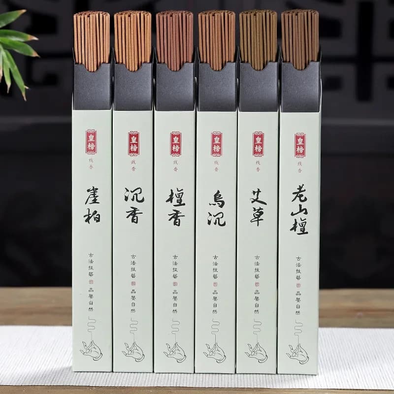 120 Pezzi/Scatola Bastoncini d'Incenso Naturali al Sandalo e Agarwood, Fragranza per Aromaterapia, Yoga, Meditazione, Rimozione degli Odori, Rinfrescante