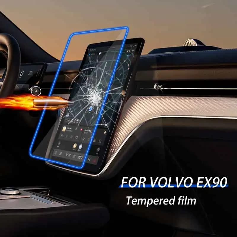 Pellicola protettiva in vetro temperato per schermo display di navigazione e controllo centrale per Volvo EX90 EX30 EM90 Polestar1 2 34