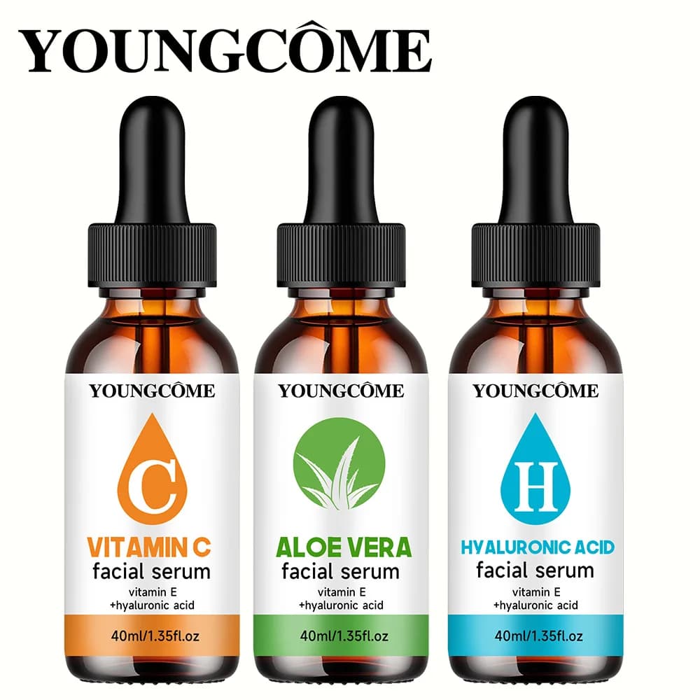 YOUNGCOME Vitamin C Aloe Vera Essence for Face Hydrating Nutrient Skin Serum Face Hyaluronic Acid Serum Face Reduce Pores