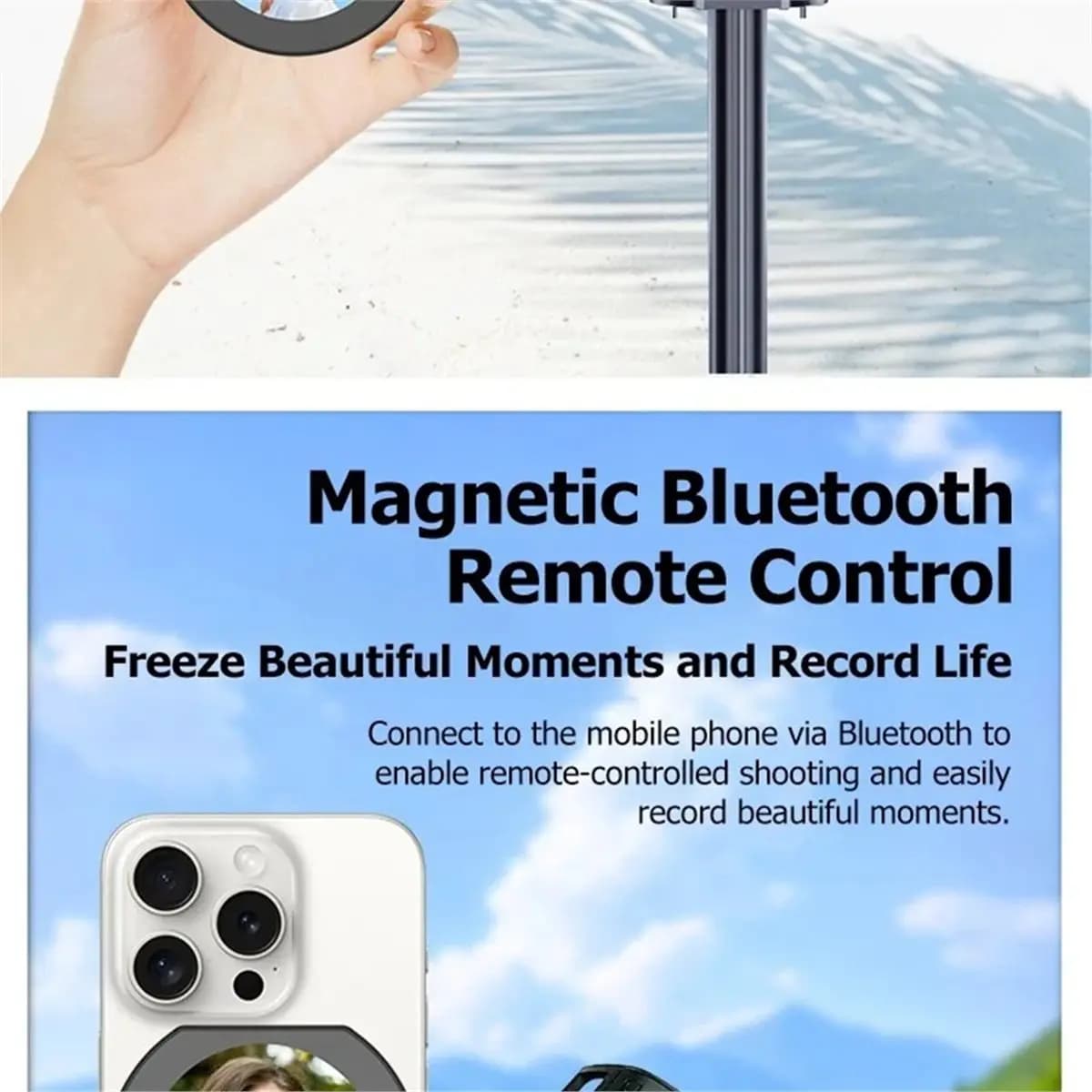 INABEZ Proiettore per Schermo del Telefono da 2,1 Pollici, Dispositivo di Mirroring Wireless per Smartphone, Schermo Magnetico per Selfie e Vlog