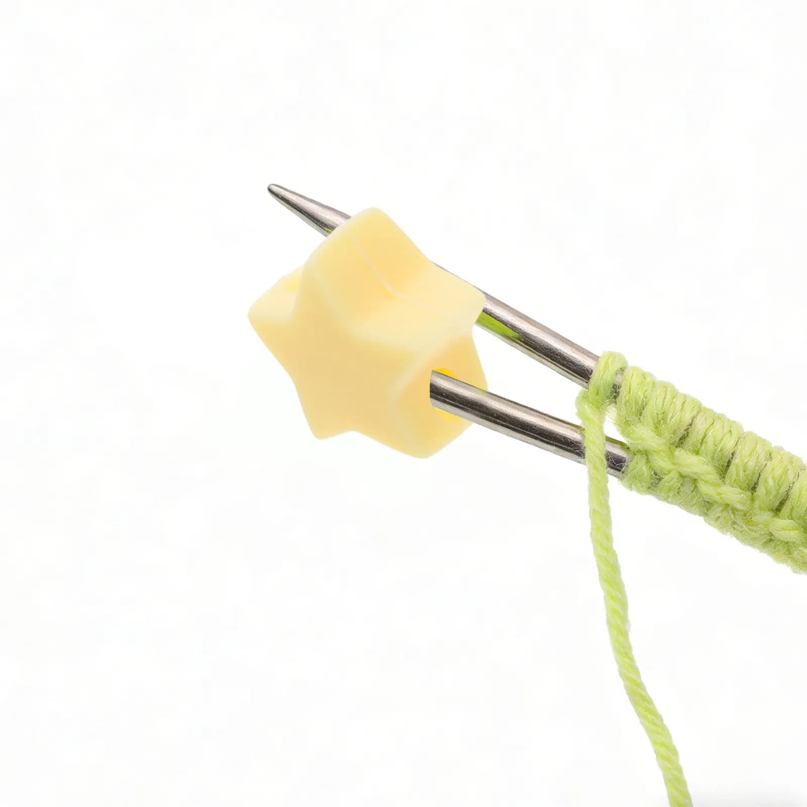 10 Pezzi Tappi Protettivi in Silicone a Stella per Ferri da Maglia, Fermacuciture per Ferri Piccoli, Accessori per Lavori a Maglia e Artigianato