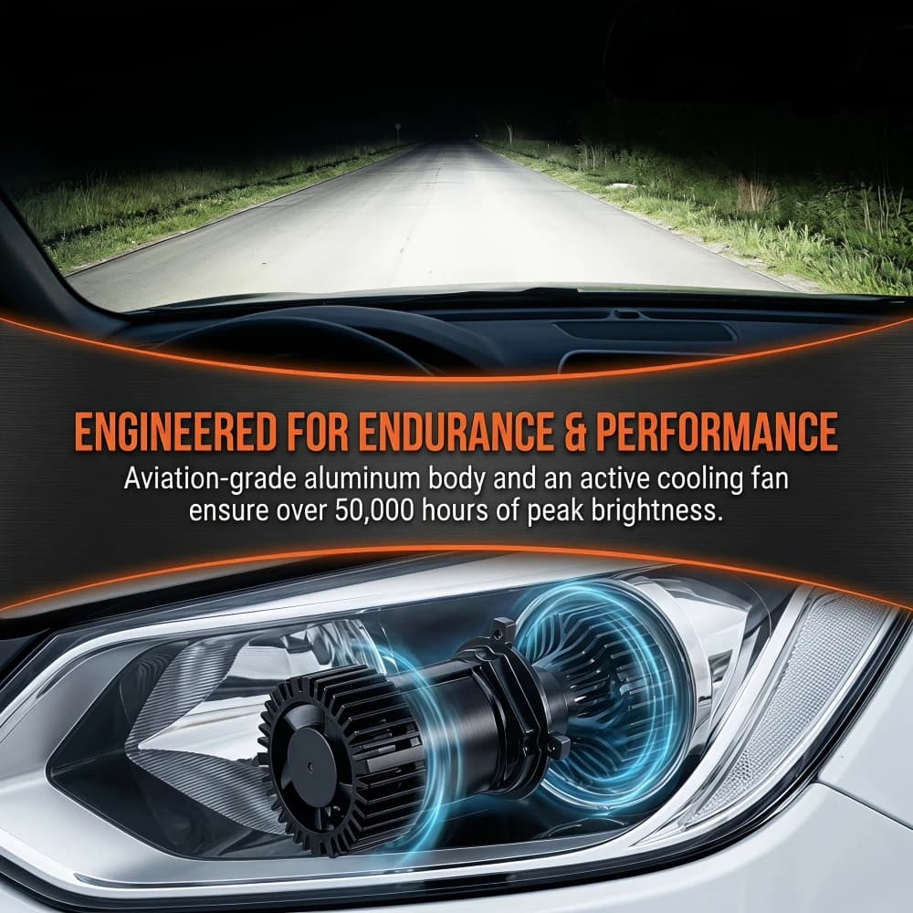 2pcs 90W H4/9003/HB2 6500K LED Headlight With Projector Len Bulb Turbo fan LED Lamp Plug 9-16V High Low Beam Apply to Car