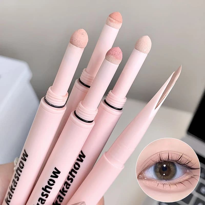 Eyeliner pencil lying down with silk kiss Make-up Double-head illuminating paste Bright pink highlighter Naked Shadow Acrylic Pen