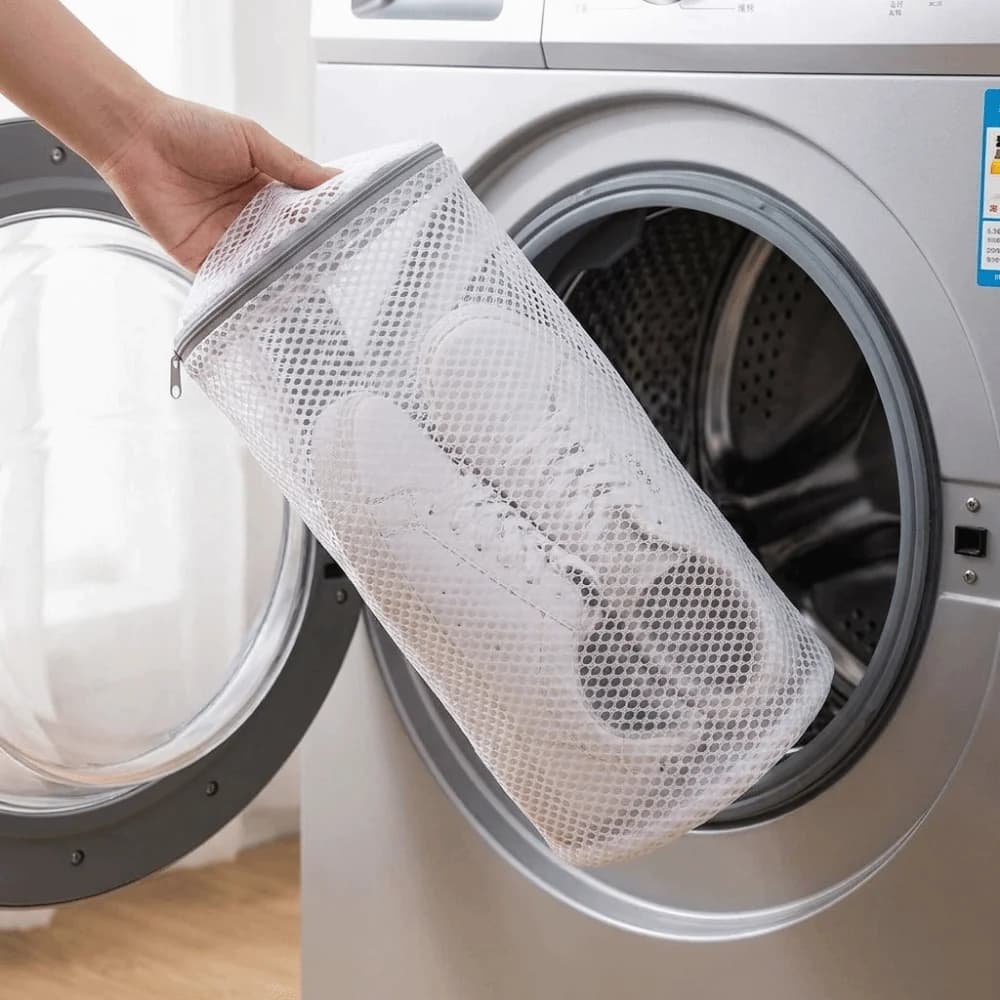 2 Sacchetti a Nido d'Ape in Poliestere con Cerniera per Lavaggio Scarpe, Protezione Anti-Deformazione per Sneaker e Reggiseni