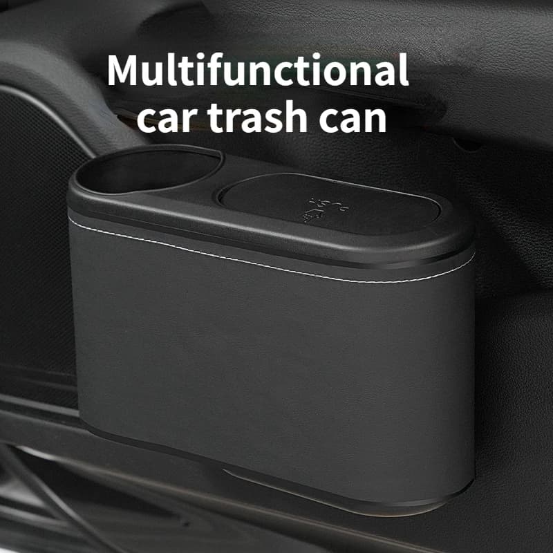 Nuovo Stile di Contenitore per Rifiuti Nascosto, Cestino Portatile per Auto con Coperchio, Contenitore Multifunzionale per Rifiuti Automobilistici
