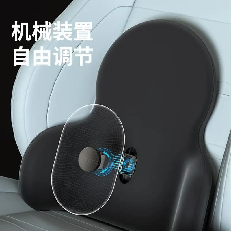 Cuscino Lombare in Memory Foam per Auto, Poggiatesta Multifunzionale Regolabile Universale per Alleviare il Mal di Schiena