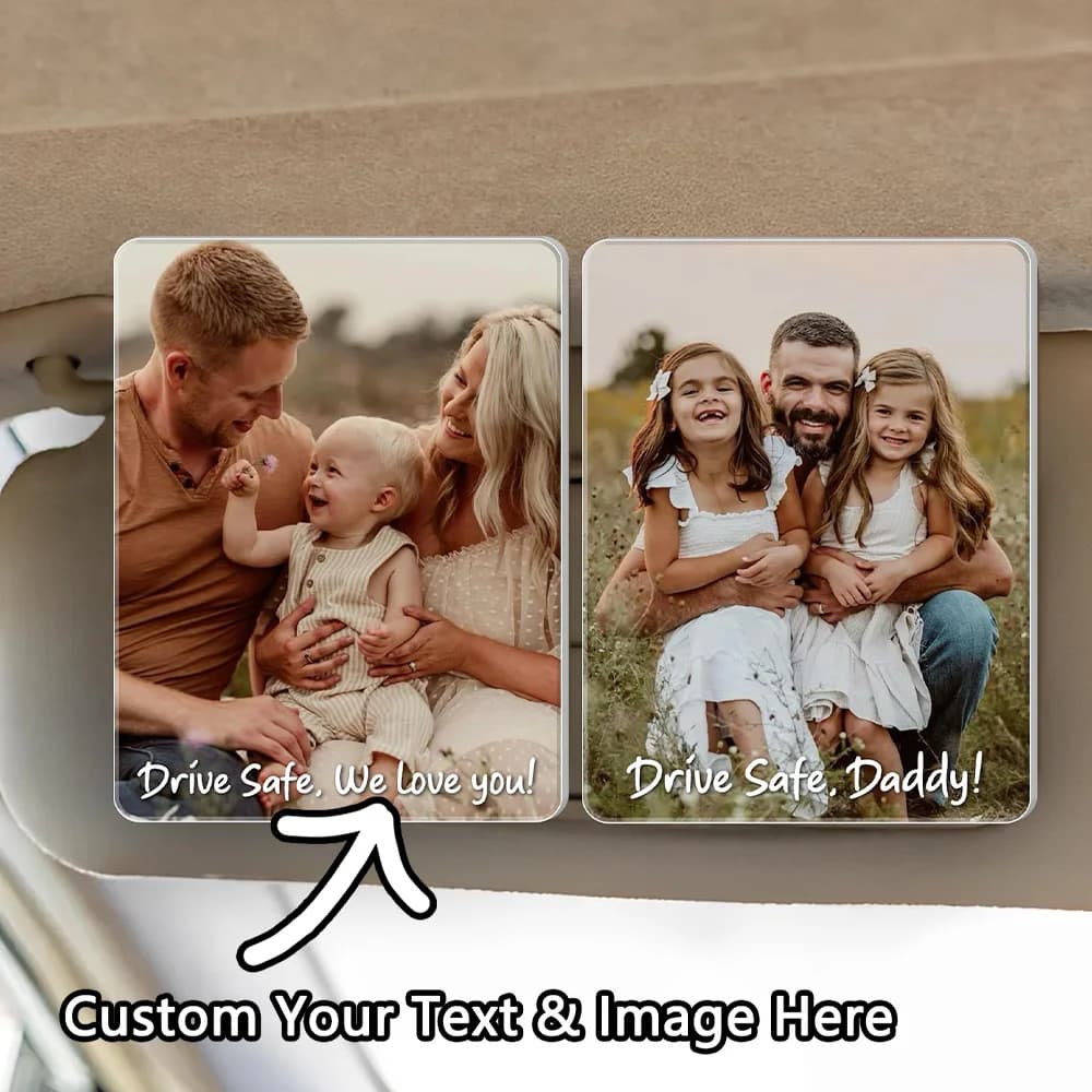 1PC Custom Sun visor Clip - Customised with Custom Images, DIY, Laser Engraved, Ideal for Daily Use Car Accessories and Unique Gifts f