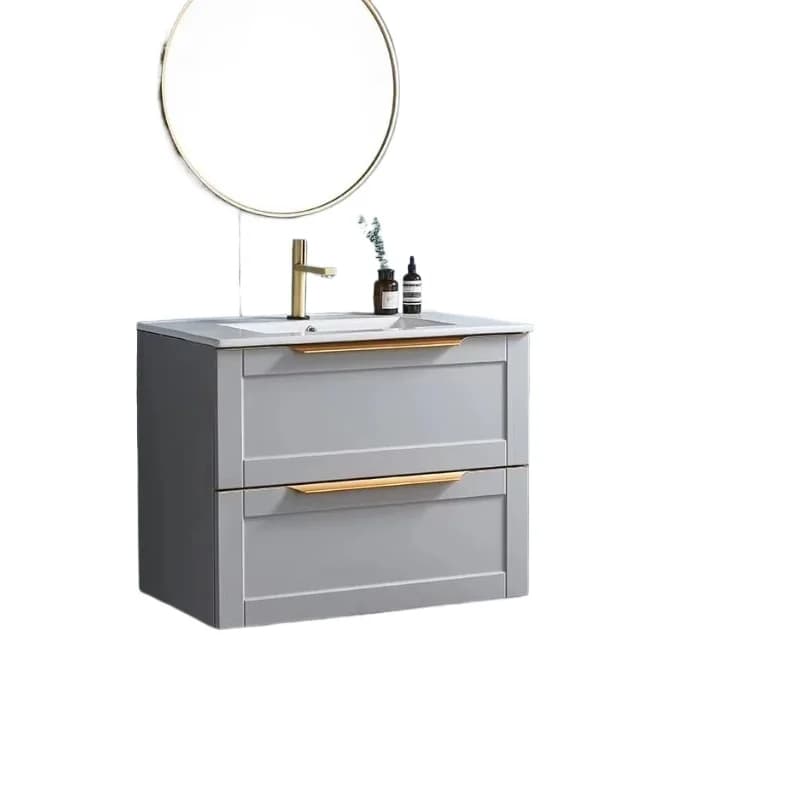 Custom popular wall-mounted European corner modern bathroom floating vanity mirror cover
