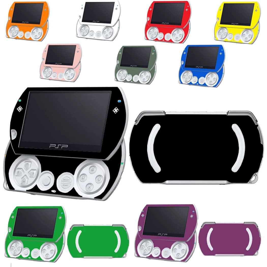 Vari colori disponibili Protezione adesiva per pelle in vinile solido puro pulito per adesivi Sony PSP Go Skins