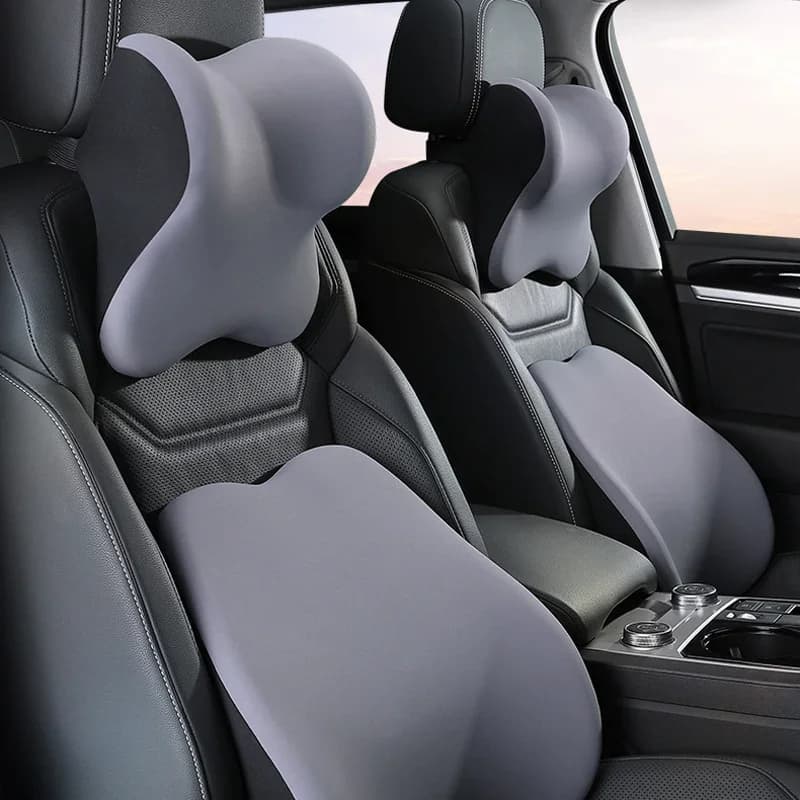 Memory Foam Car Universal Headrest Lumbar Cushion Back Cushion Lumbar Pillow Car Comfort Neck Pillow General Accessories Amagi