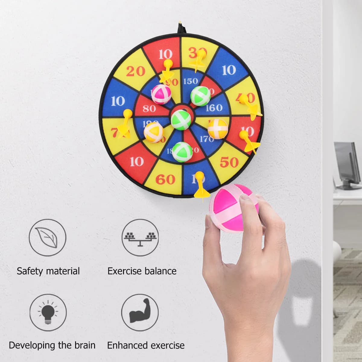 4 pezzi Set di freccette Gioco da tavolo a doppia faccia Ufficio Casa Superficie liscia Adulti Bambini Taverna Materiale durevole Club di tornei ideali