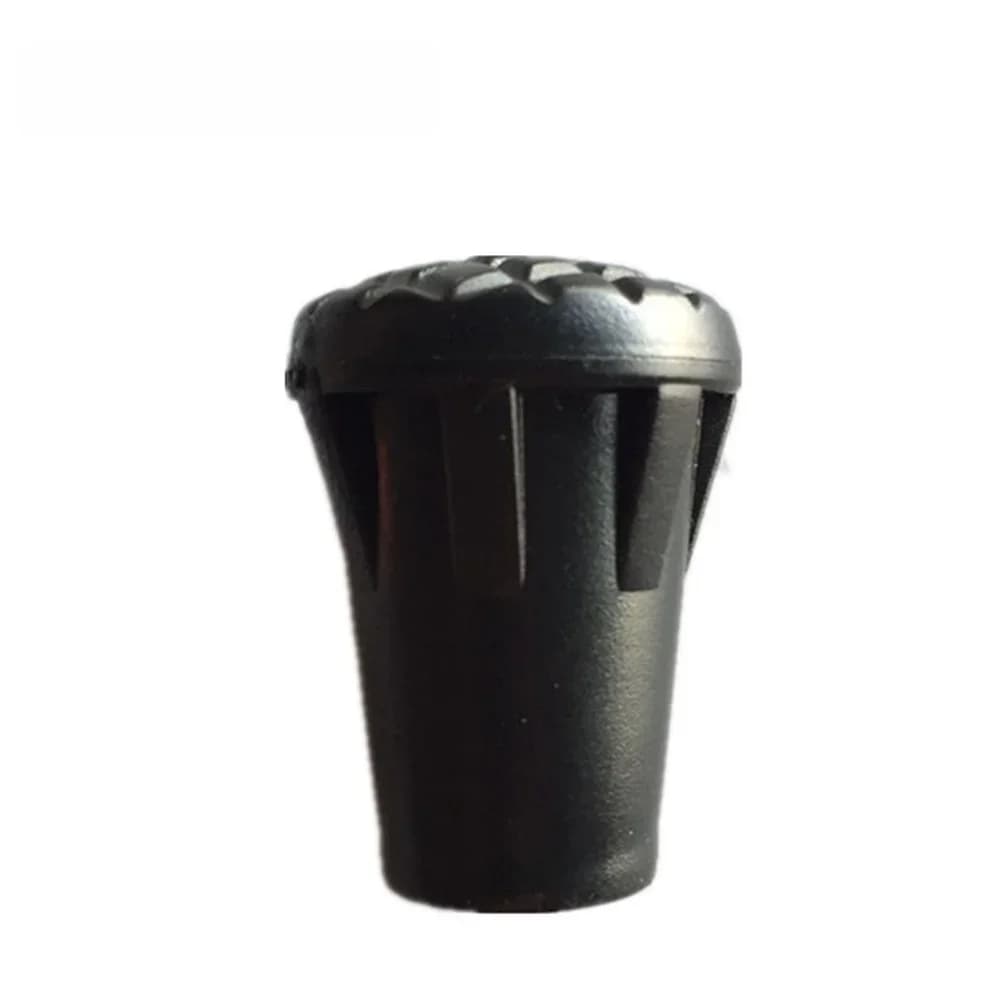 Confezione da 10 protezioni per punte di bastoni da trekking in plastica nera, fondo rotondo, per escursioni all'aperto, lunghezza 3,3 cm, diametro interno 1,1 cm