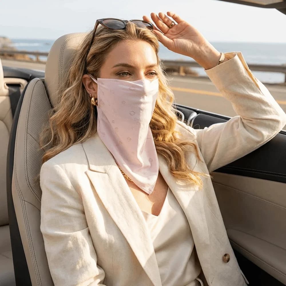 Nuova Maschera Sottile per Protezione Solare, Leggera e Antipolvere, Protezione per il Collo, in Nylon Tinta Unita, Velo Parasole per Ciclismo