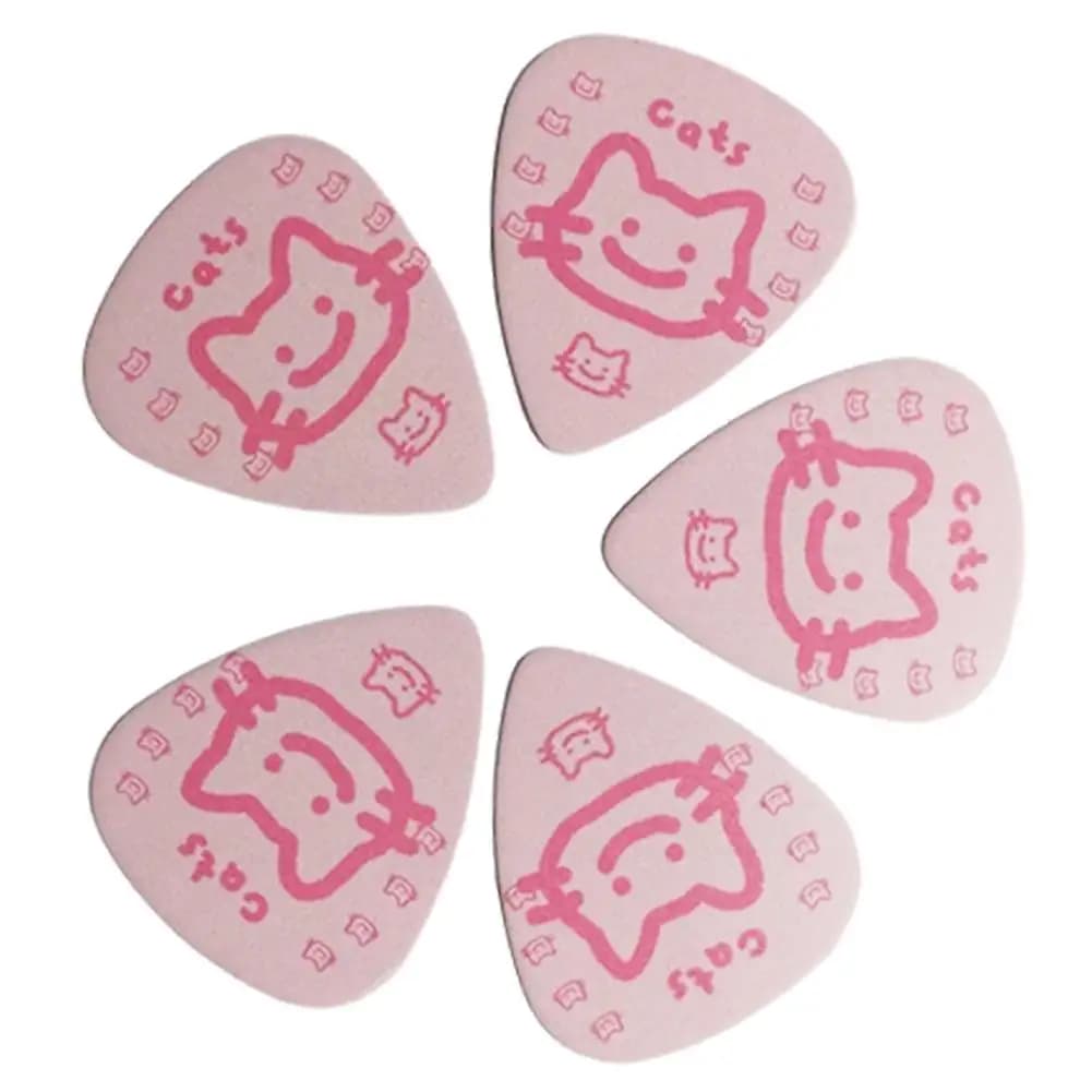 Plettri per chitarra di nuovo design da 5 pezzi Plettri per chitarra Kawaii Accessori per strumenti per chitarra acustica per basso elettrico liscio