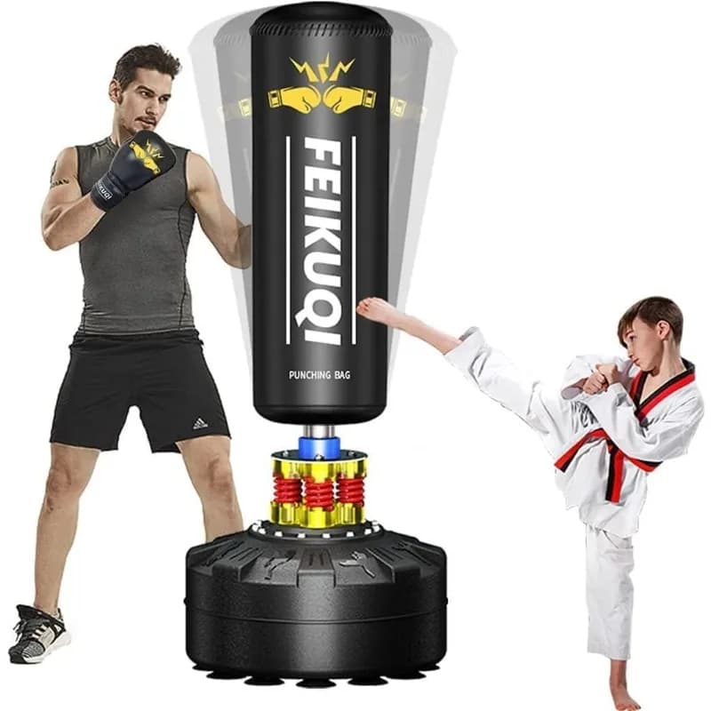 Boxing bag with support 70'''-205lbs, Sacco da Pugilato Autoportante per Adult - Sacco da Kickboxing per Casa, Palestra, Ufficio