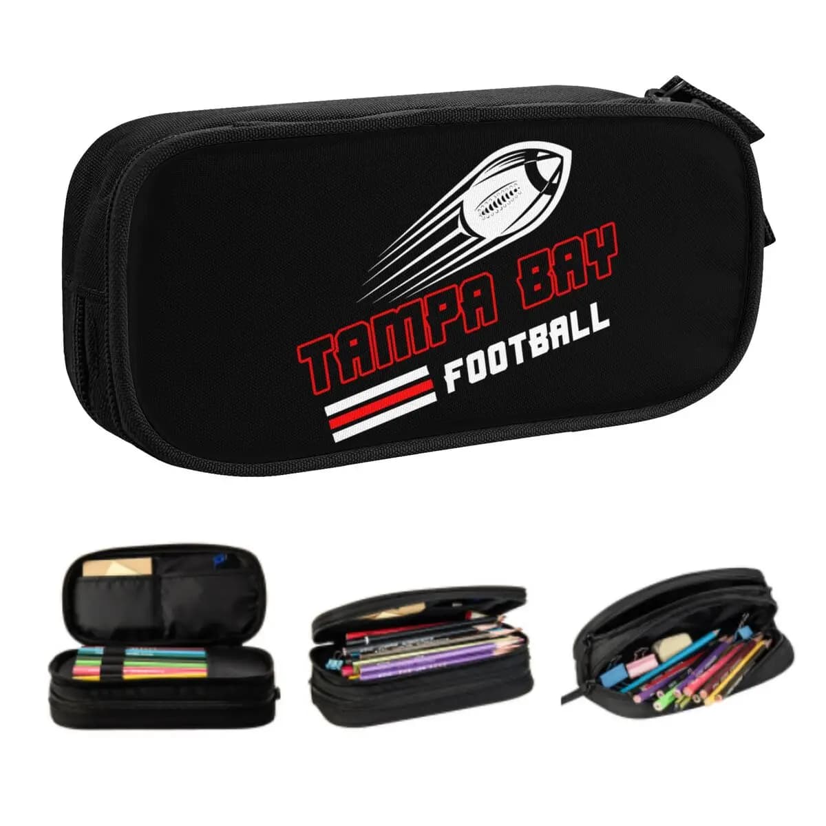 Astucci per matite da calcio coreani personalizzati Tampa Bay per ragazze e ragazzi, grande scatola per penne, accessori scolastici