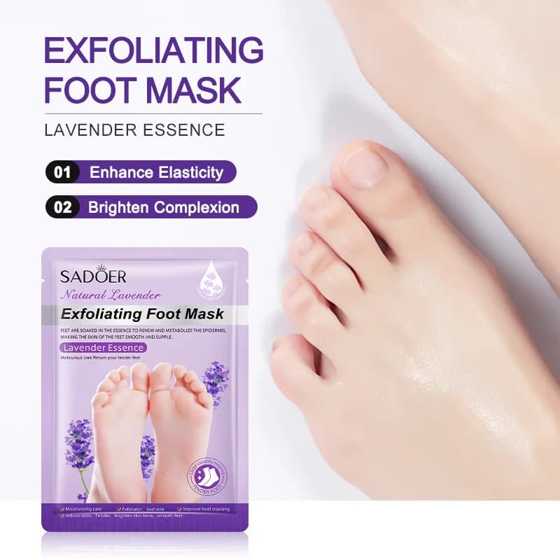 SADOER Exfoliating Foot Mask Exfoliating Foot Peeling Mask Socks Pedicure Peeling Skin Removal Foot Mask Peeling Hydrating Peeling