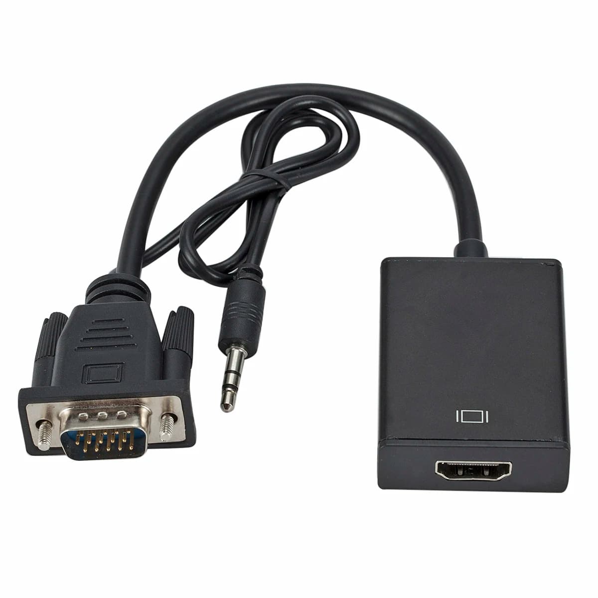 1080P HD VGA A HD with 3.5 mm audio cable VGA to HD Adapter for PCProjector Ps4 Laptop to HDTV Audio Converter Video
