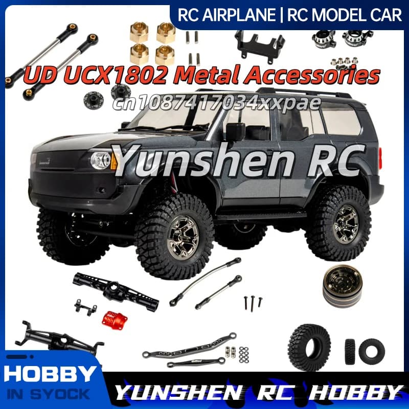 Udirc Ucx1802 Upgraded Metal Accessories Rod Wheel Hub Connector Steering Cup Front And Rear Axle Servo Bracket
